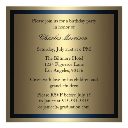 70th Birthday Invitation - Photo