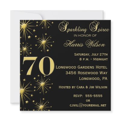 70th Birthday Invitations (10-pack)