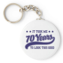 70th Birthday Key Chains