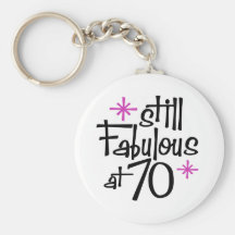 70th Birthday Keychain