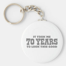 70th Birthday Keychain