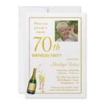70th Birthday Party - Customized Photo Invitations