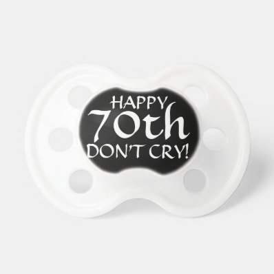 70th Birthday Party Gag Gift or Cake Topper! BooginHead Pacifier