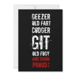 70th Birthday Party Geezer Custom Invitation
