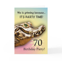 70th Birthday Party Invitation Card by Eggznbeenz 70th Birthday Party Invitation Card