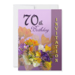 70th Birthday Party Invitation - Freesias