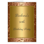 70th Birthday Party Invitation Gold Cards