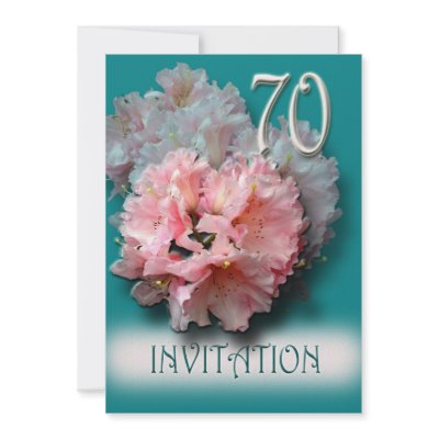 70th Birthday Party Invitation - Hellebores by MarionsCards