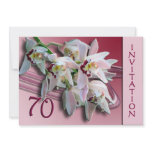 70th Birthday Party Invitation - Orchids