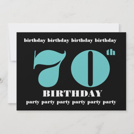 Nealon Design: 70th Birthday Party Invitation