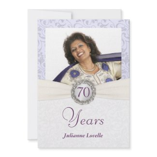 70th Birthday Party Ideas   on 70th Birthday Party Invitations Lavender Damask By Squirrelhugger