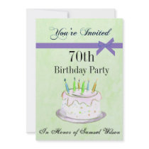 70th Birthday Party Personalized Invitation
