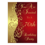 70th Birthday Party Personalized Invitation invitations