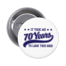 70th Birthday Pins