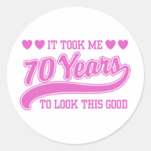 70th Birthday Round Stickers