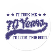 70th Birthday Sticker