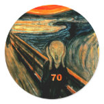 70th Birthday Round Stickers