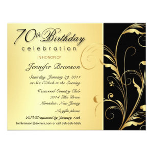 70th Birthday Surprise Party Invitations