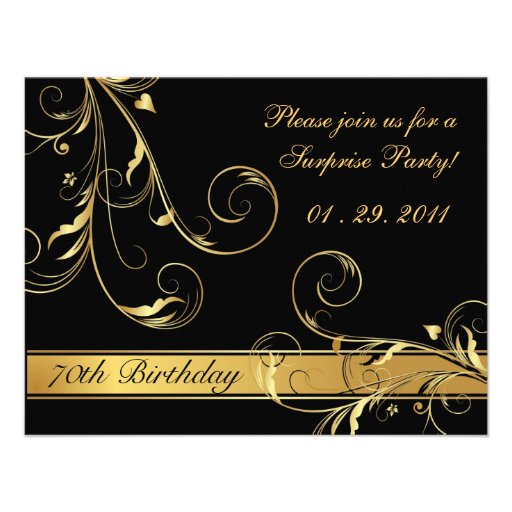 70th Birthday Surprise Party Invitations