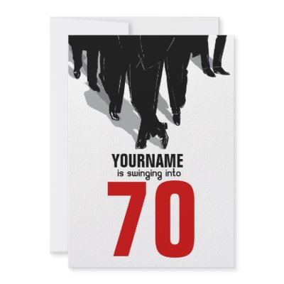 70th Birthday Swingers Rat Pack Party Personalized Announcement by birthdayblast