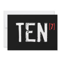 70th Birthday - Ten to the Seventh Invitation