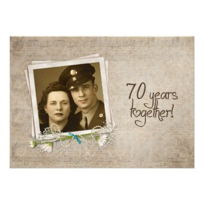 70th Wedding Anniversary Open House Personalized Invitation
