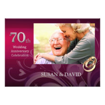 70th Wedding Anniversary Party Invitations