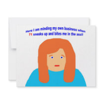 71 bites me in the ass personalized announcement