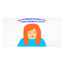 71 bites me in the ass photo greeting card