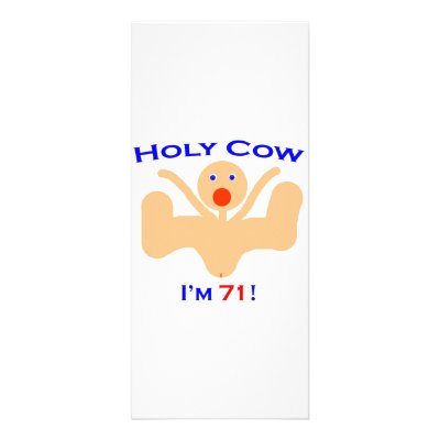 71 Holy Cow! Personalized Rack Card by oddballbirthdays7