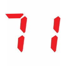 71 seventy-one red alarm clock digital number t-shirts by Tomaniac 71 seventy-one red alarm clock digital number t-shirts