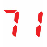 71 seventy-one red alarm clock digital number t-shirts