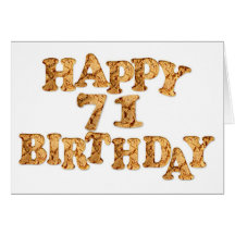 71st Birthday card for a cookie lover