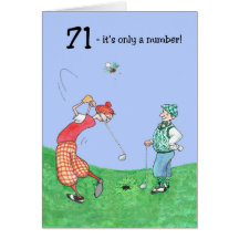71st Birthday Card for a Golfer