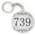 739 Area Code Keychain