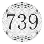 739 Area Code Round Stickers