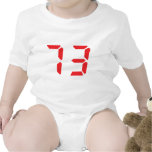 73 seventy-three red alarm clock digital number tshirt