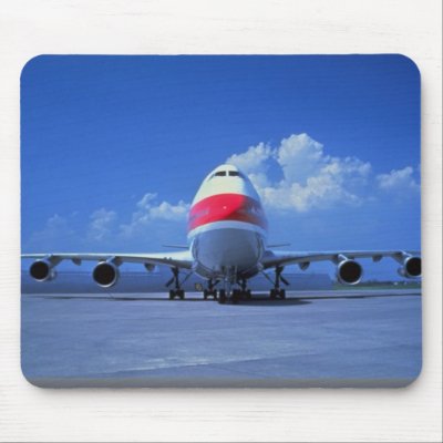 747 on tarmac, Pearson International Airport, Toro Mouse Pad by transports