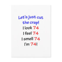 74  Let's cut the crap postcards
