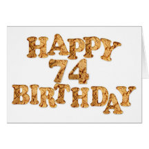 74th Birthday card for a cookie lover