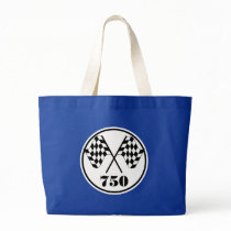 750 Checkered Flags Canvas Bag