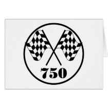 750 Checkered Flags Greeting Cards