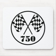 750 Checkered Flags Mouse Pad