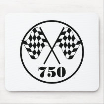 750 Checkered Flags Mouse Pad