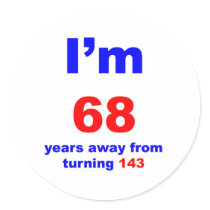 75 Birthday Round Sticker