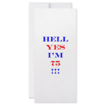 75 Hell yes rack cards
