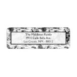 .75"x2.25" Black Toile Fabri Return Address Label