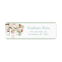.75" x 2.25" Return Address Spring Floral Mason Ja Return Address Labels