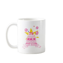 75 Year Old Birthday Cake Mug