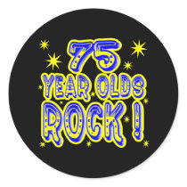 75 Year Olds Rock! (Blue) Sticker